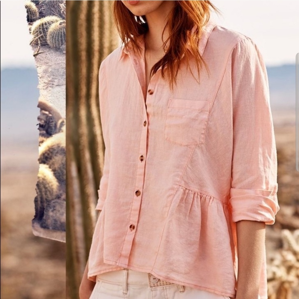 Holding Horses Linen Peplum - Picture 2 of 7